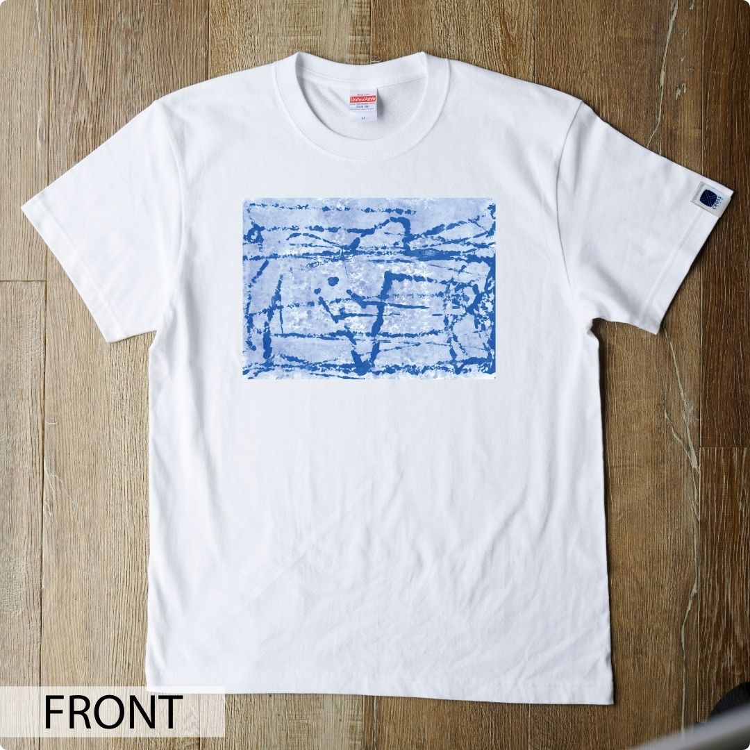 クロスチームオンラインショップ|障がい者アート|CHALLENGED ART T-SHIRT JunJun_11 FRONT PRINT|白(WH)|S