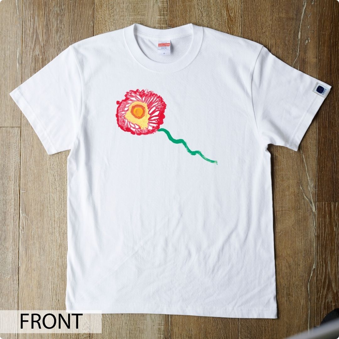 クロスチームオンラインショップ|障がい者アート|CHALLENGED ART T-SHIRT Ryota_12 FRONTPRINT|白(WH)|S