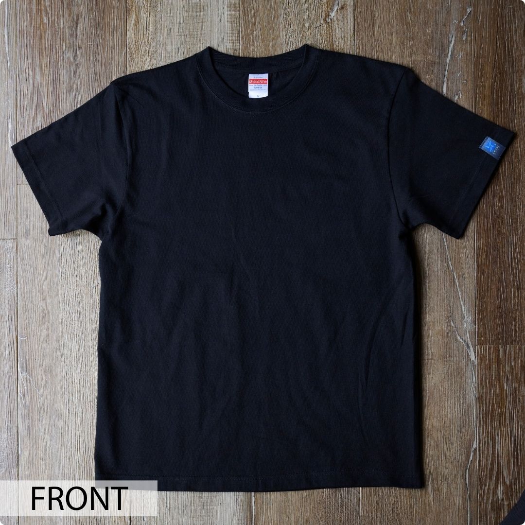 クロスチームオンラインショップ｜障がい者アート｜CHALLENGED ART T-SHIRT Soske_12 BACKPRINT｜黒(BK)｜M