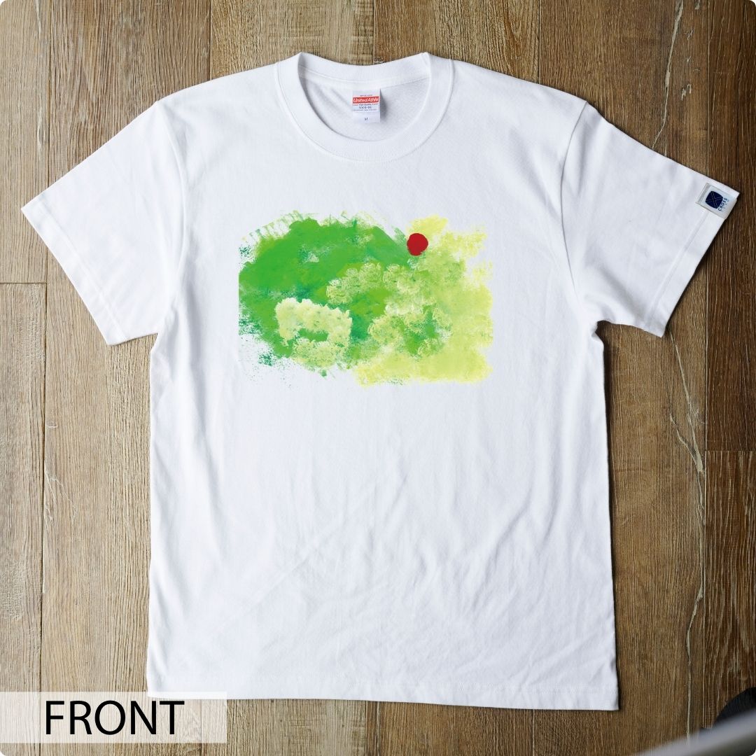 クロスチームオンラインショップ｜障がい者アート｜CHALLENGED ART T-SHIRT Koyo_11 FRONTPRINT｜白(WH)｜S